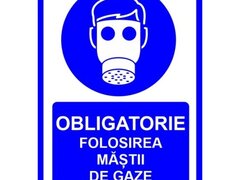 Placuta obligatorie folosirea mastii de gaze